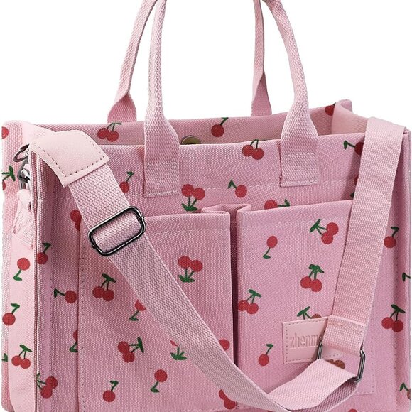 Jewelry - Women Canvas Tote Bag With Pockets Crossbody Bags Casual Hobo Messenger Bag Shou